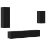 Juego de muebles de TV 4 pcs Roble negro 30.5 x 30 x 90 cm