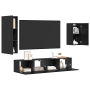 Juego de muebles de TV 4 pcs Roble negro 30.5 x 30 x 90 cm