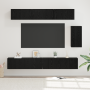 Conjunto de mueble de TV 6 pcs Roble negro 100 x 30 x 30 cm