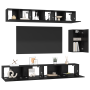 Conjunto de mueble de TV 6 pcs Roble negro 100 x 30 x 30 cm