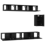 Conjunto de mueble de TV 6 pcs Roble negro 100 x 30 x 30 cm