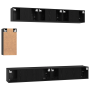 Conjunto de mueble de TV 6 pcs Roble negro 100 x 30 x 30 cm