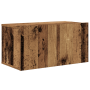 Mueble de TV de Pared 4 pcs Madera envejecida Mediano