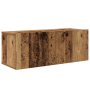 Mueble de TV de Pared 4 pcs Madera envejecida Mediano