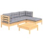 5-teiliges Gartenmöbel-Set mit Kissen aus Kiefernholz von vidaXL, Gartensets - Ref: Foro24-3096351, Preis: 373,94 €, Rabatt: %