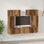 Conjunto de mueble de TV 6 pcs Madera antigua 80 x 30 x 30 cm
