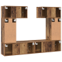 Conjunto de mueble de TV 6 pcs Madera antigua 80 x 30 x 30 cm