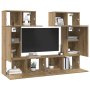 Conjunto de mueble de TV 6 pcs Roble artisan 80 x 30 x 30 cm