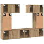 Conjunto de mueble de TV 6 pcs Roble artisan 80 x 30 x 30 cm
