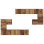 Conjunto de mueble de TV 8 pcs Madera envejecida