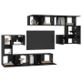 Conjunto de mueble de TV con almacenamiento con puerta 8 pcs