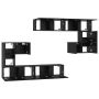 Conjunto de mueble de TV con almacenamiento con puerta 8 pcs