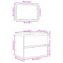 Juego de muebles de baño 3 pcs Madera antigua 60 x 38.5 x 45 cm