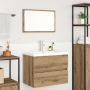 Juego de muebles de baño 3 pcs Roble negro 60 x 38.5 x 45 cm