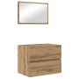 Juego de muebles de baño 3 pcs Roble negro 60 x 38.5 x 45 cm