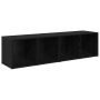 Conjunto de mueble de TV 2 pcs Roble Negro 37 x 35 x 107 cm