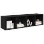 Conjunto de mueble de TV 2 pcs Roble Negro 37 x 35 x 107 cm
