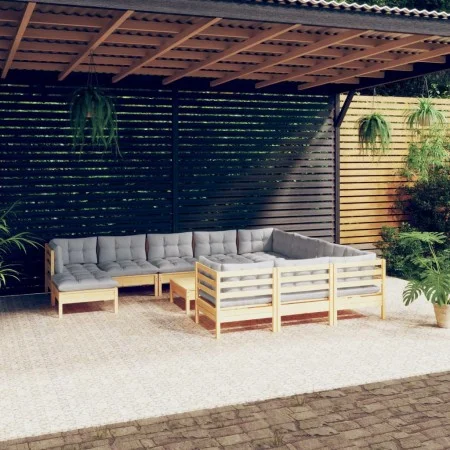 Garden furniture set 12 pieces and pine wood cushions by vidaXL, Garden sets - Ref: Foro24-3097048, Price: 892,29 €, Discount: %
