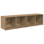 Conjunto de mueble de TV 2 pcs Roble artesanal 37 x 35 x 107 cm