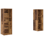 Conjunto de mueble de TV con estante 2 pcs Madera envejecida