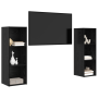 Conjunto de mueble de TV 2 pcs Roble negro 107 x 35 x 37 cm
