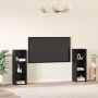 Conjunto de mueble de TV 2 pcs Roble negro 107 x 35 x 37 cm