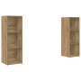 Conjunto de mueble de TV 2 pcs Roble artesanal 107 x 35 x 37 cm