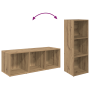 Conjunto de mueble de TV 2 pcs Roble artesanal 107 x 35 x 37 cm