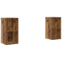 Mueble de TV de Pared 2 pcs Madera envejecida 37 x 37 x 72 cm