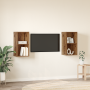 Mueble de TV de Pared 2 pcs Madera envejecida 37 x 37 x 72 cm