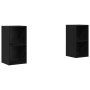 Mueble de TV de Pared 2 pcs Roble negro 37 x 37 x 72 cm