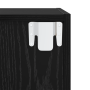 Mueble de TV de Pared 2 pcs Roble negro 37 x 37 x 72 cm