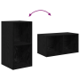 Mueble de TV de Pared 2 pcs Roble negro 37 x 37 x 72 cm