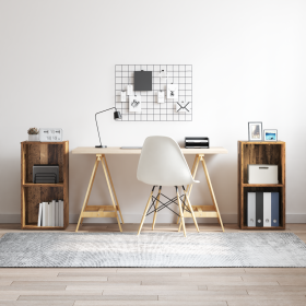 Conjunto de mueble de TV con estante 2 pcs Madera envejecida