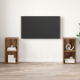 Conjunto de mueble de TV con estante 2 pcs Madera envejecida