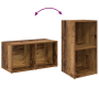 Conjunto de mueble de TV con estante 2 pcs Madera envejecida
