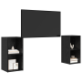 Conjunto de mueble de TV 2 pcs Roble negro 72 x 35 x 36.5 cm