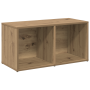 Conjunto de mueble de TV con estante 2 pcs Roble artesanal