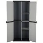 Garden cabinet with 3 shelves gray and black 68x40x168 cm by vidaXL, Lockers and storage cabinets - Ref: Foro24-340984, Price...