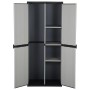 Gartenschrank mit 3 Regalen grau und schwarz 68x40x168 cm von vidaXL, Schließfächer und Lagerschränke - Ref: Foro24-340984, P...