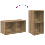 Conjunto de mueble de TV con estante 2 pcs Roble artesanal