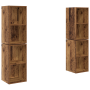 Mueble de TV de Pared 4 pcs Madera envejecida 37 x 37 x 72 cm