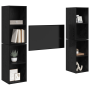 Mueble de TV de Pared 4 pcs Roble negro 37 x 37 x 72 cm