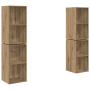 Mueble de TV de Pared 4 pcs Roble artesanal 37 x 37 x 72 cm