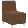 Sofá Sillón 2 pcs Marrón 55 cm Cuero de ante sintético