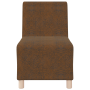 Sofá Sillón 2 pcs Marrón 55 cm Cuero de ante sintético