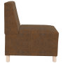 Sofá Sillón 2 pcs Marrón 55 cm Cuero de ante sintético