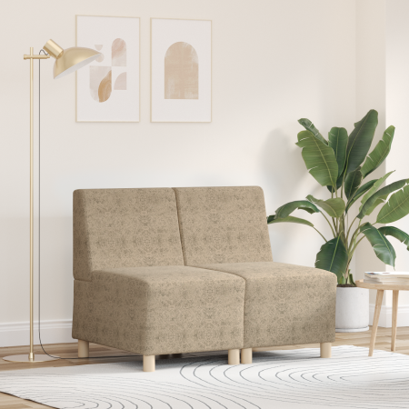 Sofá Sillón 2 pcs Gris Claro 55 cm Cuero de ante sintético