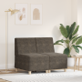 Sofá Sillón 2 pcs Gris oscuro 55 cm Cuero de ante sintético