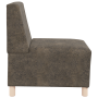 Sofá Sillón 2 pcs Gris oscuro 55 cm Cuero de ante sintético